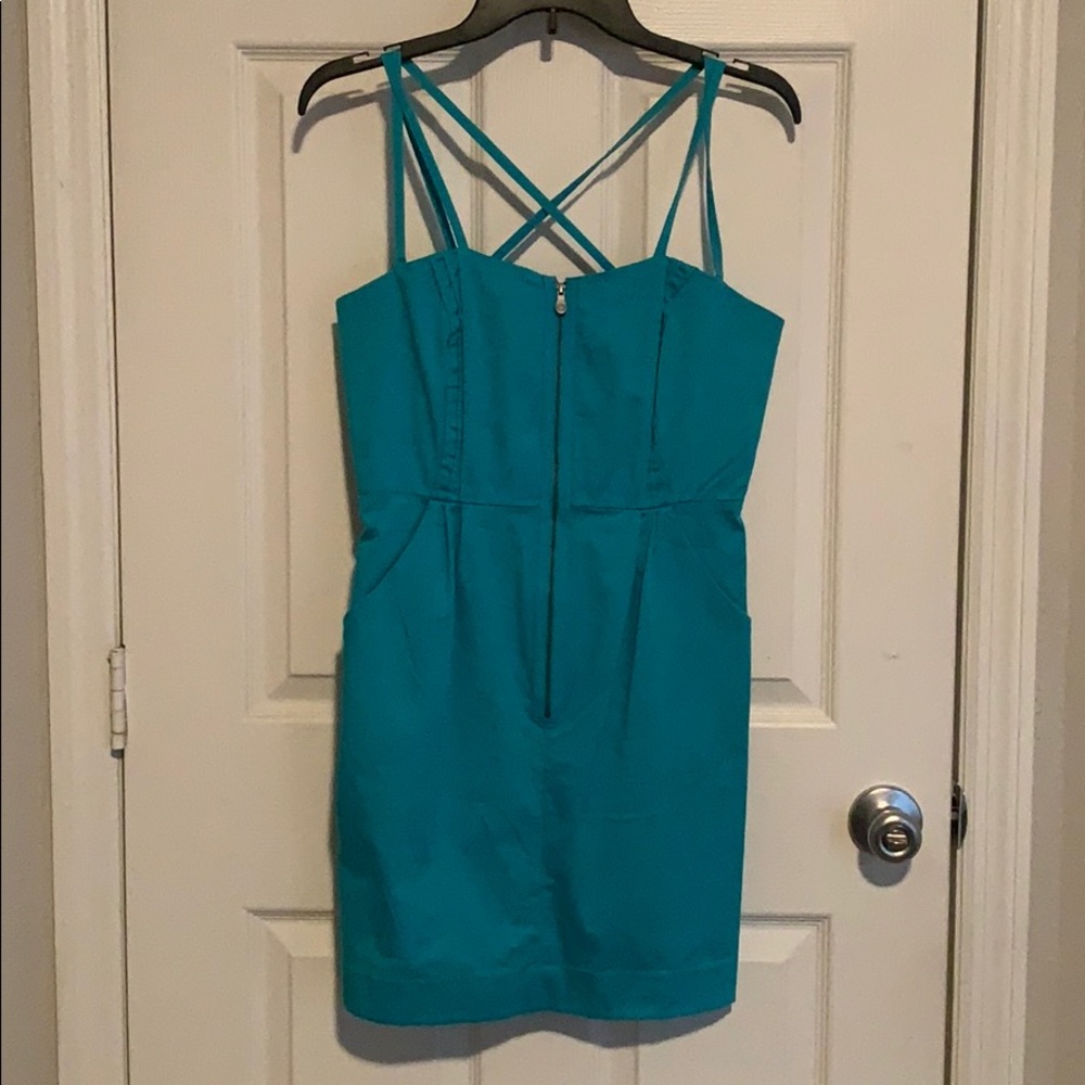 Turquoise mini dress